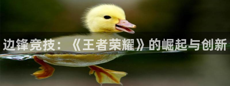 杏运杏运注册：边锋竞技：《王者荣耀》的崛起与创新